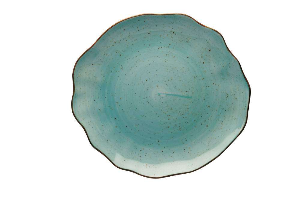 Тарілка мілка Lubiana Stone age decor 33 см бірюзова L4658-6630L