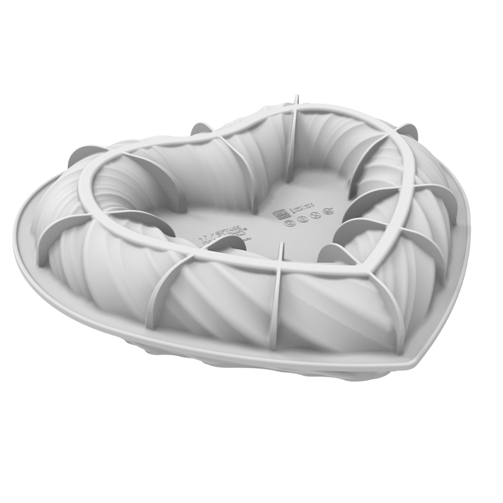 Силиконовая форма для торта Сердце 1250 мл Silikomart HEARTBEAT - Фото 2