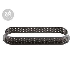 Набор форм для "Тарт эклер" 6 шт (146x35 мм) Silikomart TARTE RING OBLONG 146x35 H20 MM