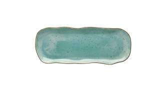 Блюдо Lubiana Stone age decor 35Х13,5 см бирюзовое 4659-6630L