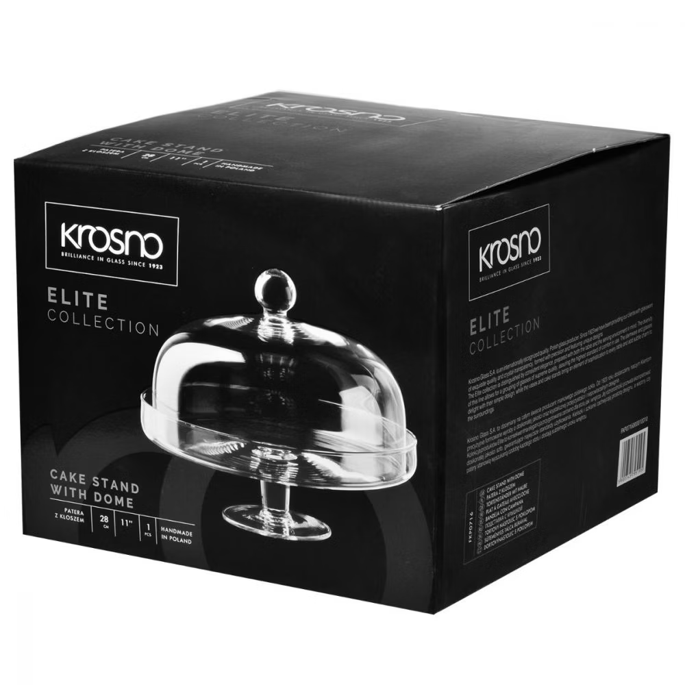 Блюдо на ножці Krosno Elite 28 см + ковпак - 5900345795195 - Фото 2