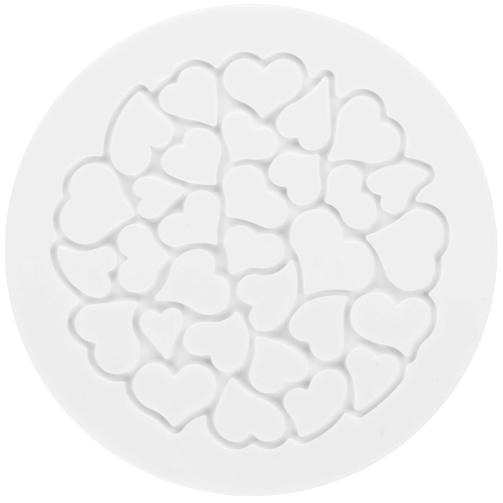 Силиконовый коврик для декора Сердце d 180 мм, h 1,50 мм Silikomart LOVE DECOR - Фото 2