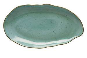 Блюдо Lubiana Stone age decor 38 см бирюзовое 4662-6630L