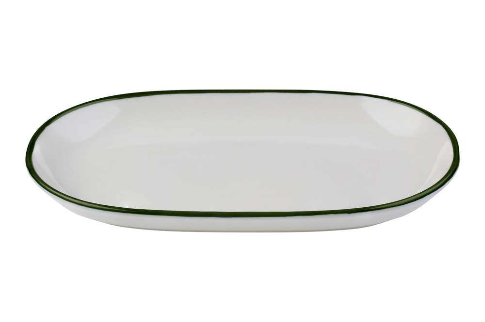 Тарелка овальная ID Fine Modest Green magnus 33X21 см 16001-143033