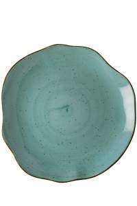 Тарелка мелкая Lubiana Stone age decor 25 см бирюзовая 4636-6630L