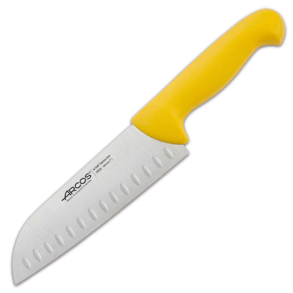 Ніж японський Сантоку 180 мм "2900" жовтий Arcos - 290600