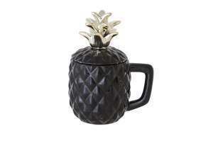Кружка для коктейлю (чорна) Cosy Pineapple D9XH10-17,5 см 6932018