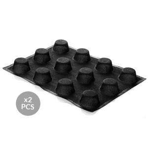 Набор силиконовых форм для выпечки 2 шт с перфорацией КРУГ d 6 см Silikomart AIR PLUS 13 ROUND