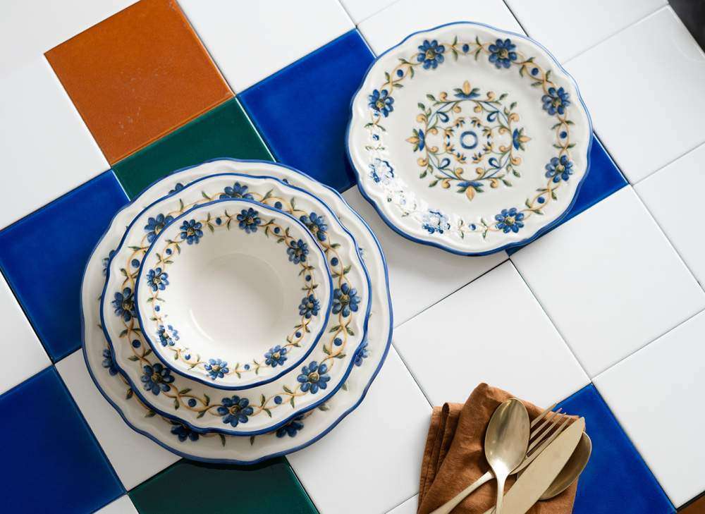 Набор столовой посуды 24 шт (4X6) Porser Home Tuscan Bloom fulya FLY24YKPRS1121 - Фото 6