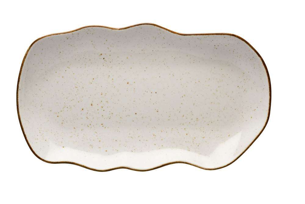 Блюдо Lubiana Stone age decor 35Х20 см бежевое 4660-6833