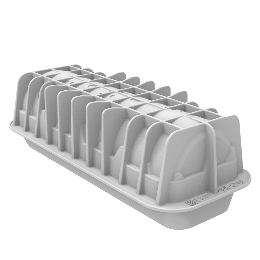 Силиконовая форма для торта BUCHE SNOWY 1400 мл Silikomart BUCHE SNOWY - Фото 3