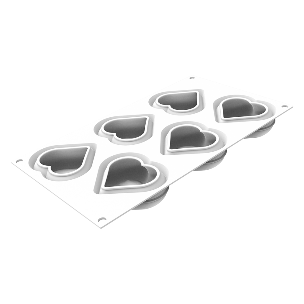 Силиконовая форма для десертов HEARTIX 85 мл Silikomart HEARTIX 85 - Фото 2