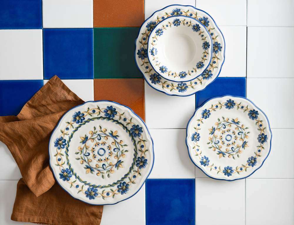 Набор столовой посуды 24 шт (4X6) Porser Home Tuscan Bloom fulya FLY24YKPRS1121 - Фото 1