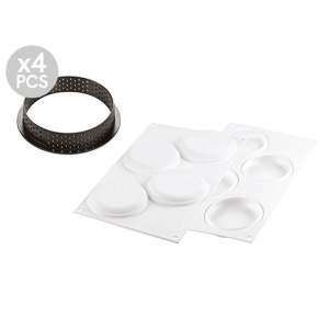 Набор форм для тартов ROUND d 10 cм Silikomart KIT TARTE RING ROUND D100 MM