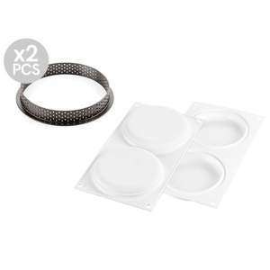 Набор форм для тартов ROUND d 12 cм Silikomart KIT TARTE RING ROUND D120 MM