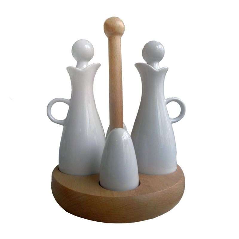 Набор для специй + подставка (деревянная)  Lubiana Ewa 1/4 L32504E - Фото 2