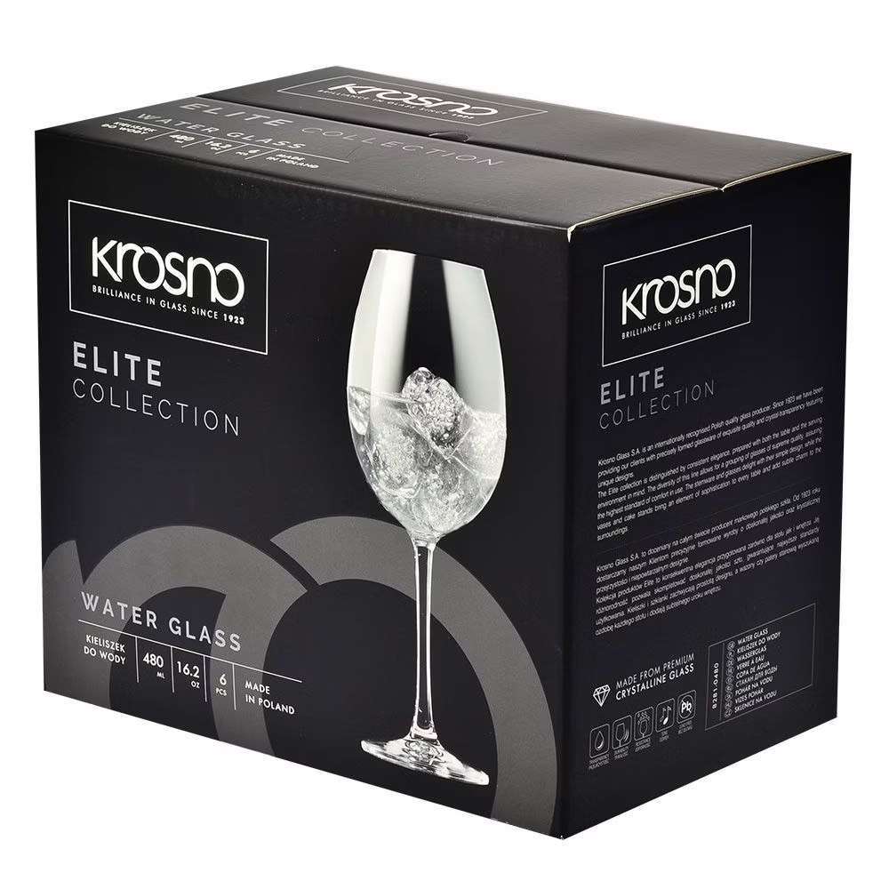 Бокал для воды Krosno Elite 480 мл 5900345791258 - Фото 2