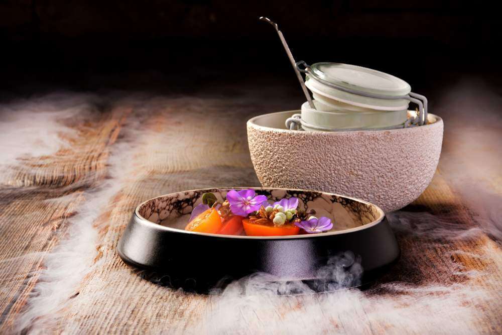 Тарілка глибока з бортом Studio Raw Bubble Satin 750 мл  d20Xh3.8 см black - RD18221 - Фото 3