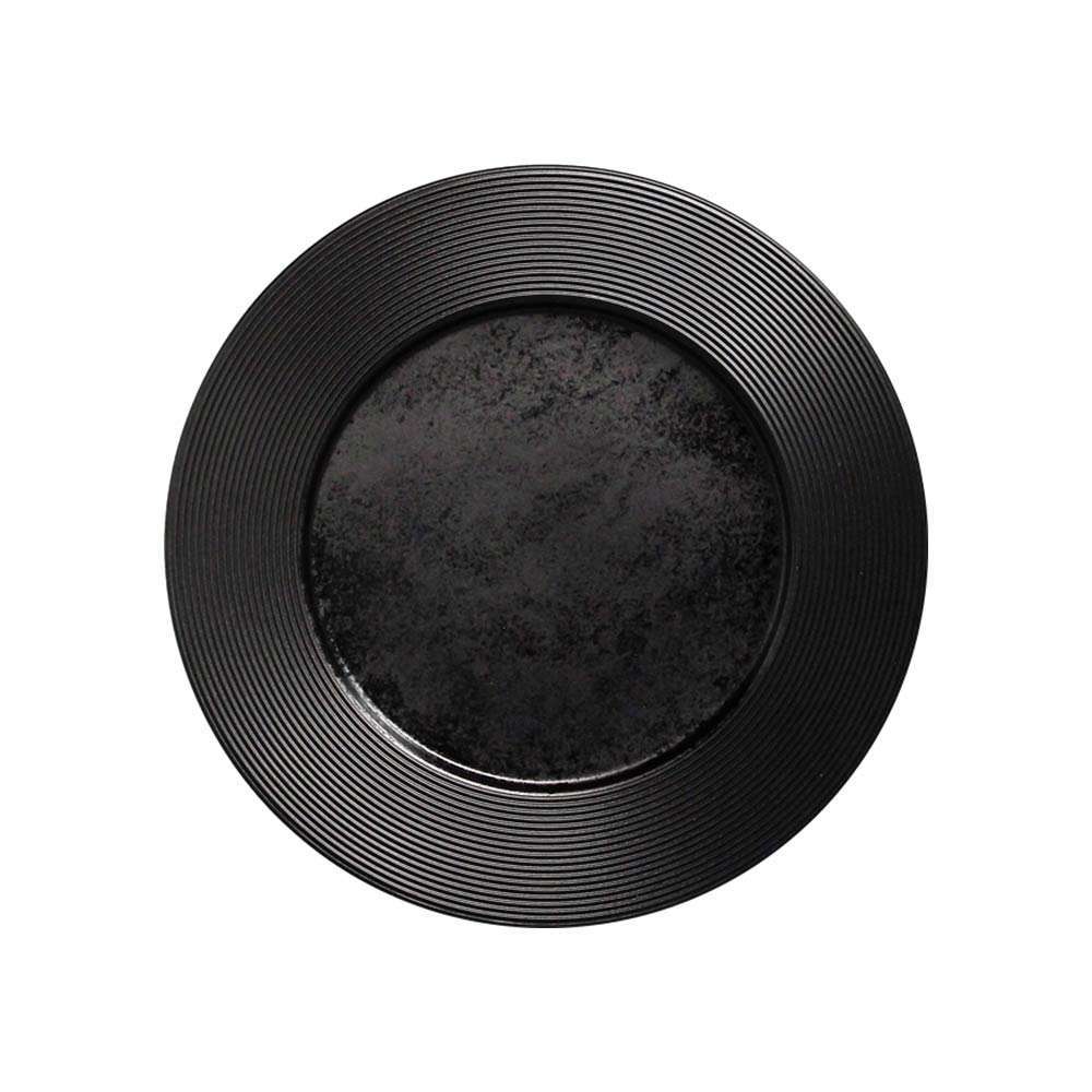 Тарелка мелкая Rak Edge 22 см (черная) EDFP22