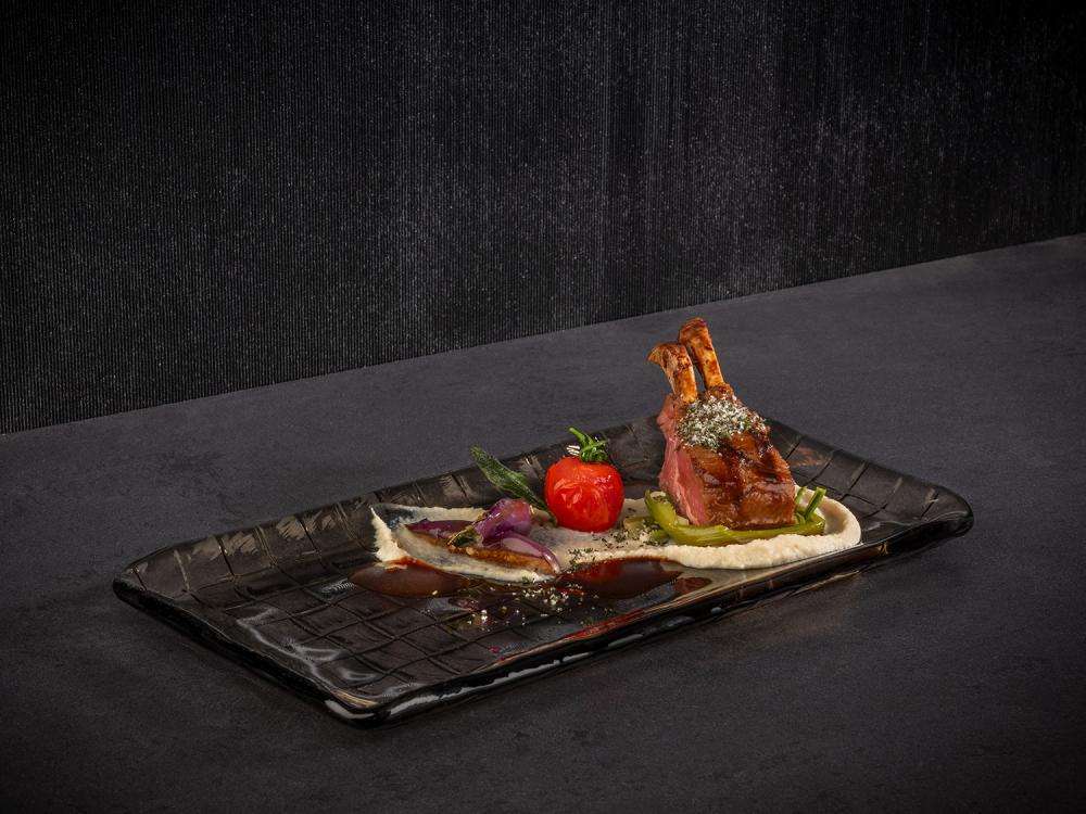 Тарелка для суши, блюдо APS Takashi 29.5X15.5Xh1.5 см серая 40907 - Фото 3