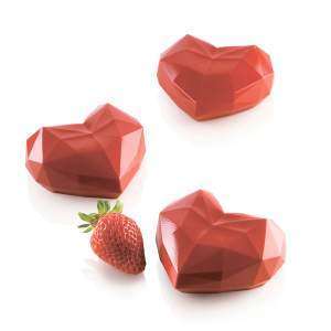 Силиконовая форма для десертов Сердце 110 мл Silikomart AMORINI ORIGAMI 110