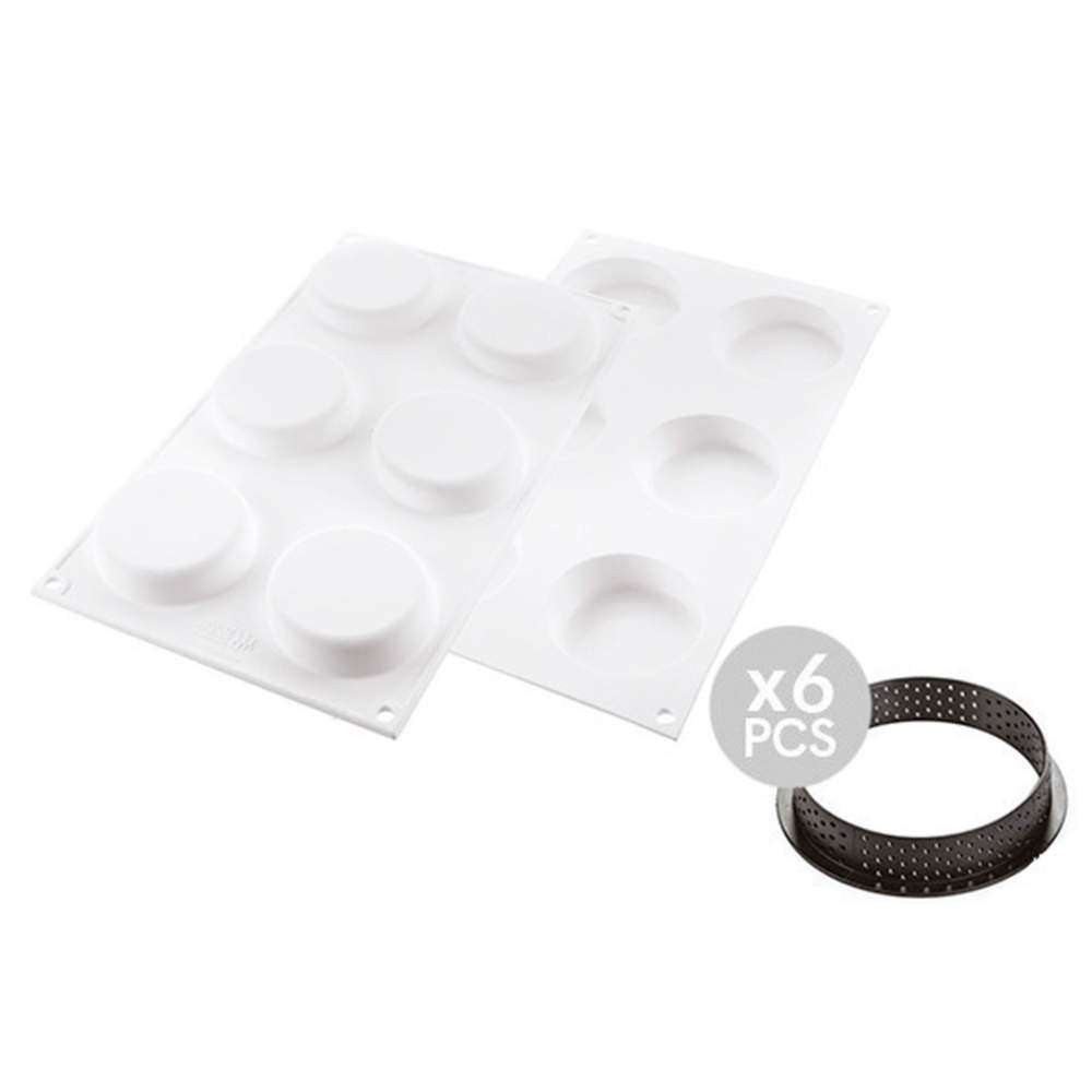 Набор форм для тартов KLASSIK Silikomart KIT TARTE RING KLASSIK D70 MM - Фото 2
