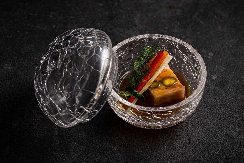 Салатник с крышкой Studio Raw Crackled glass 12 см RD23003 - Фото 4