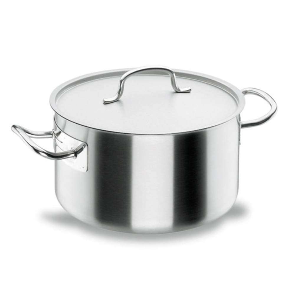 Каструля 10 л із нержавіючої сталі з кришкою d 28 см Lacor - 50029