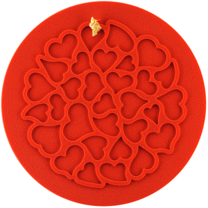 Силіконовий килимок для декорк Серце d 180 мм, h 1,50 мм Silikomart - LOVE DECOR