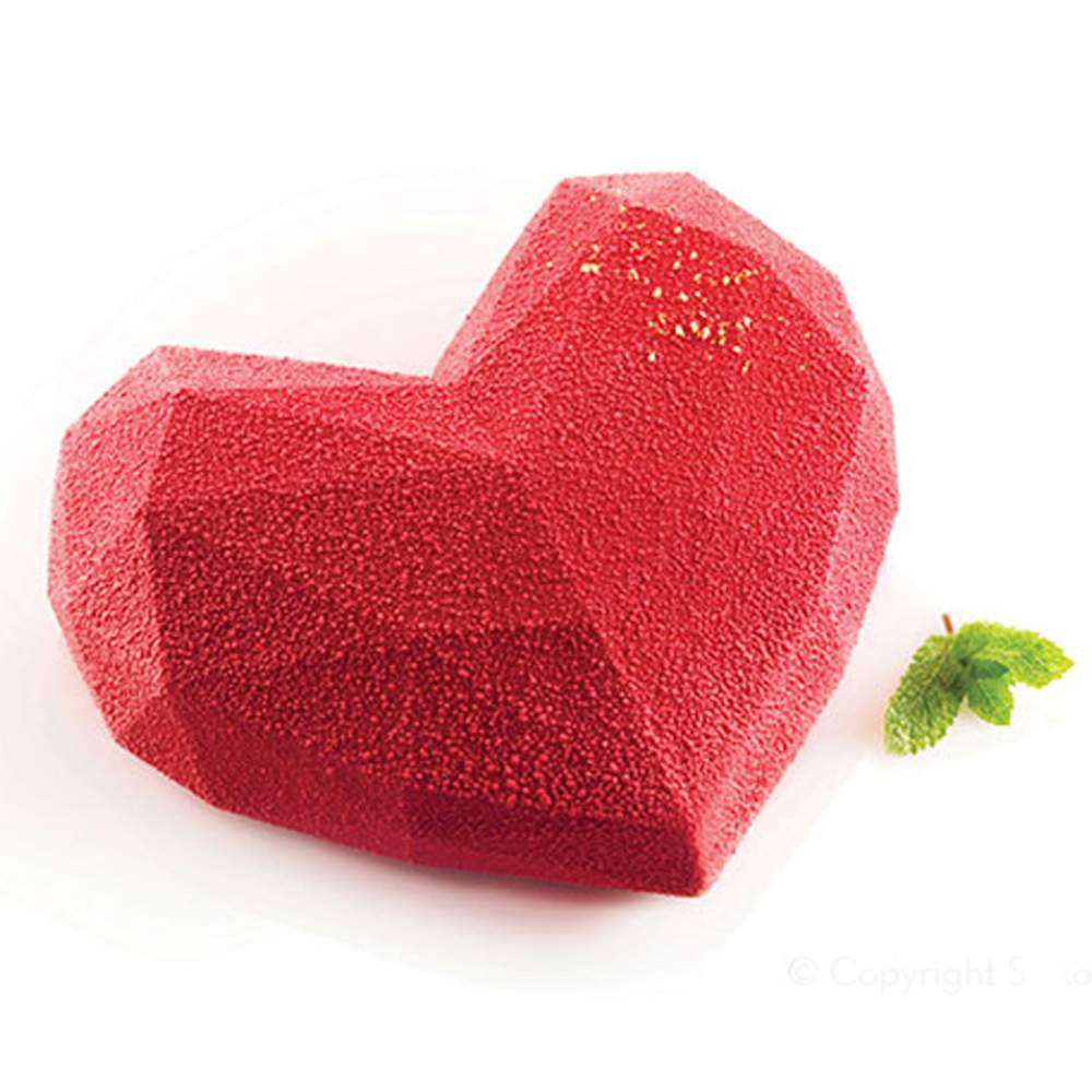 Силіконова форма для торту Серце Silikomart - AMORE ORIGAMI 600 - Фото 1
