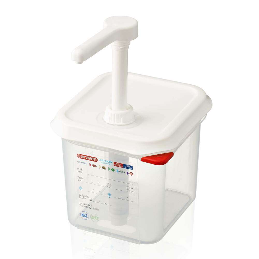 Диспенсер для соусу GN 1/6, 2,6 л, 1 порція - 30 мл Araven - 01367