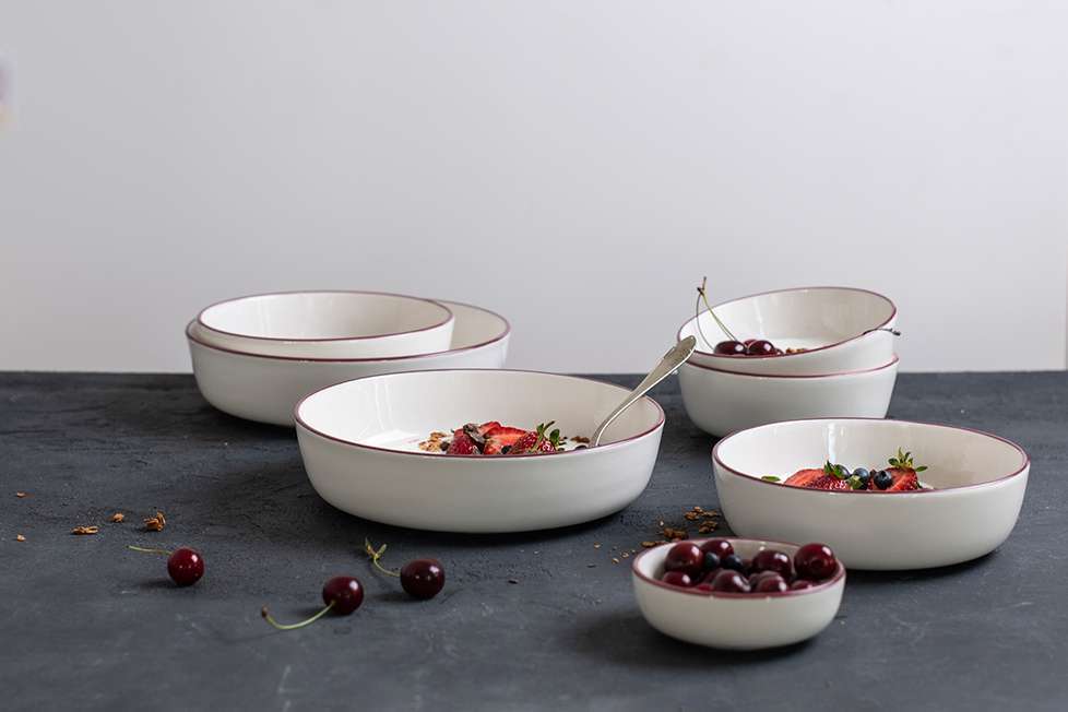 Тарелка глубокая ID Fine Modest Maroon 420 мл 25 см miro 13001-131125 - Фото 4