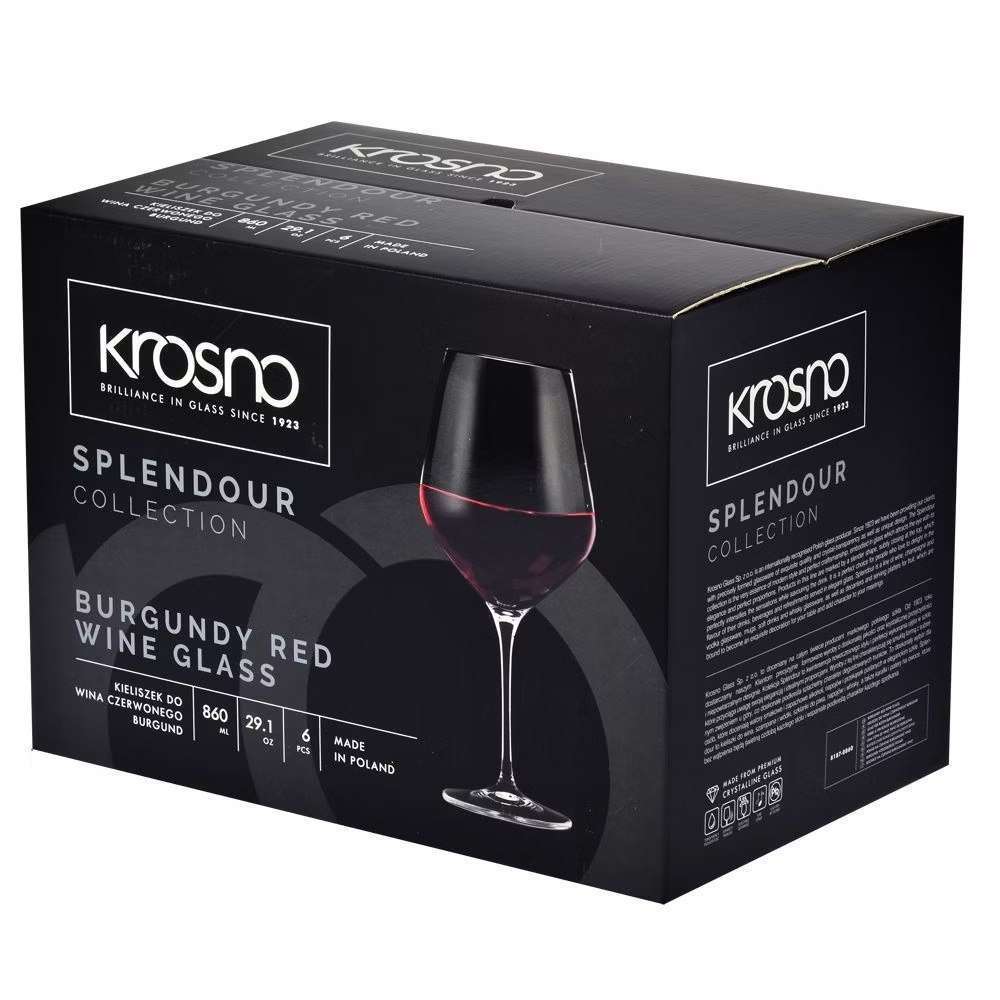 Бокал для червоного вина burgund Krosno Splendour 860 мл - 5900345787442 - Фото 2