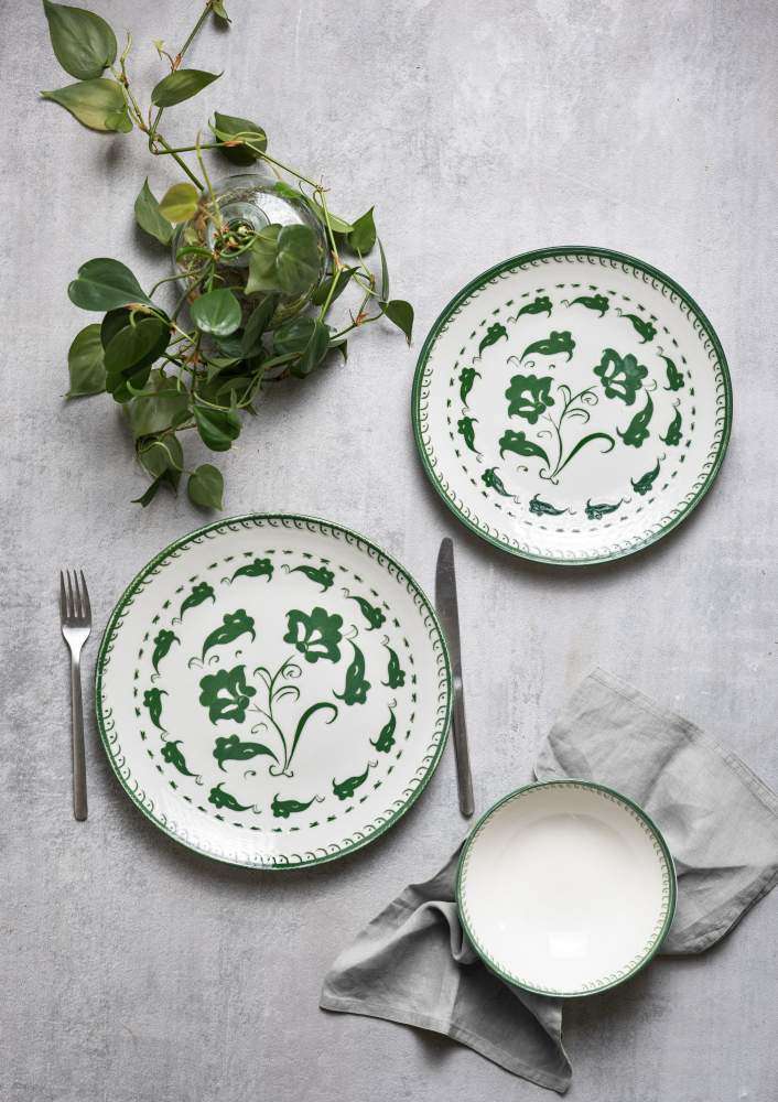 Тарелка глубокая ID Fine Eden 20 см 550 мл green TVL20CK-ID1029 - Фото 2