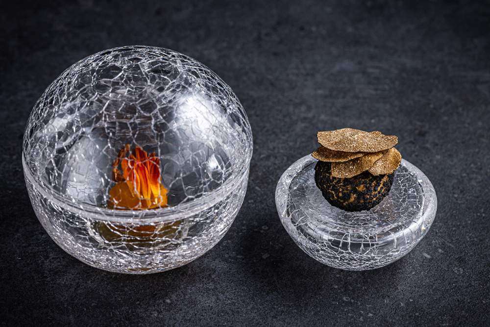 Салатник с крышкой Studio Raw Crackled glass 12 см RD23003 - Фото 2