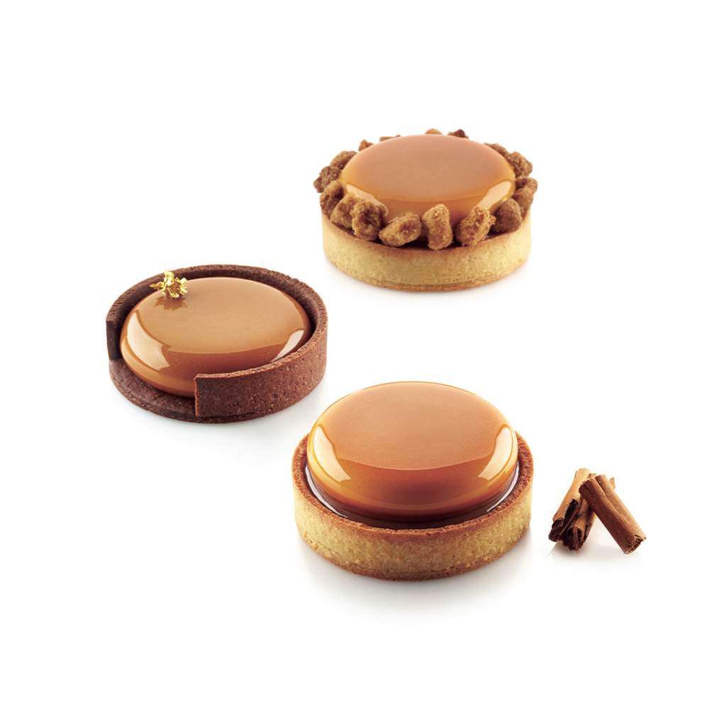 Набір форм для тартів ROUND d 8 см Silikomart - KIT TARTE RING ROUND D80 MM - Фото 2