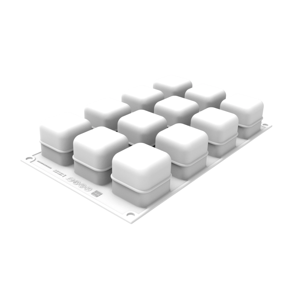 СИликоновая форма для десертов CUBO 3D 85 мл Silikomart CUBO 3D 85 - Фото 2