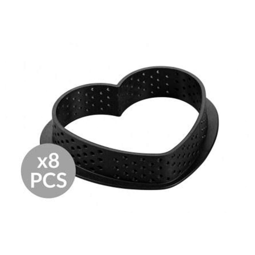 Набір кілець для тартів 8 шт AMORE Silikomart - TARTE RING AMORE 80X70 H20 MM - Фото 1