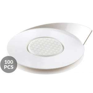 Набір підставок під десертів 100 шт. ø86 мм Silikomart - SET 100 WHITE TRAYS - ROUND ø86 MM