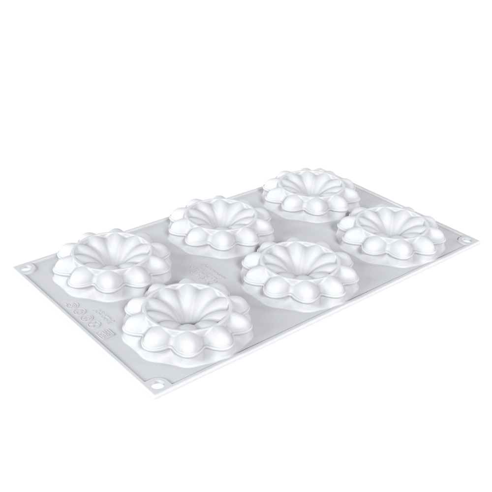 Набір форм для тартів KIT 3D TARTE RING BLOOM Silikomart - KIT 3D TARTE RING BLOOM Ø80 MM - Фото 3
