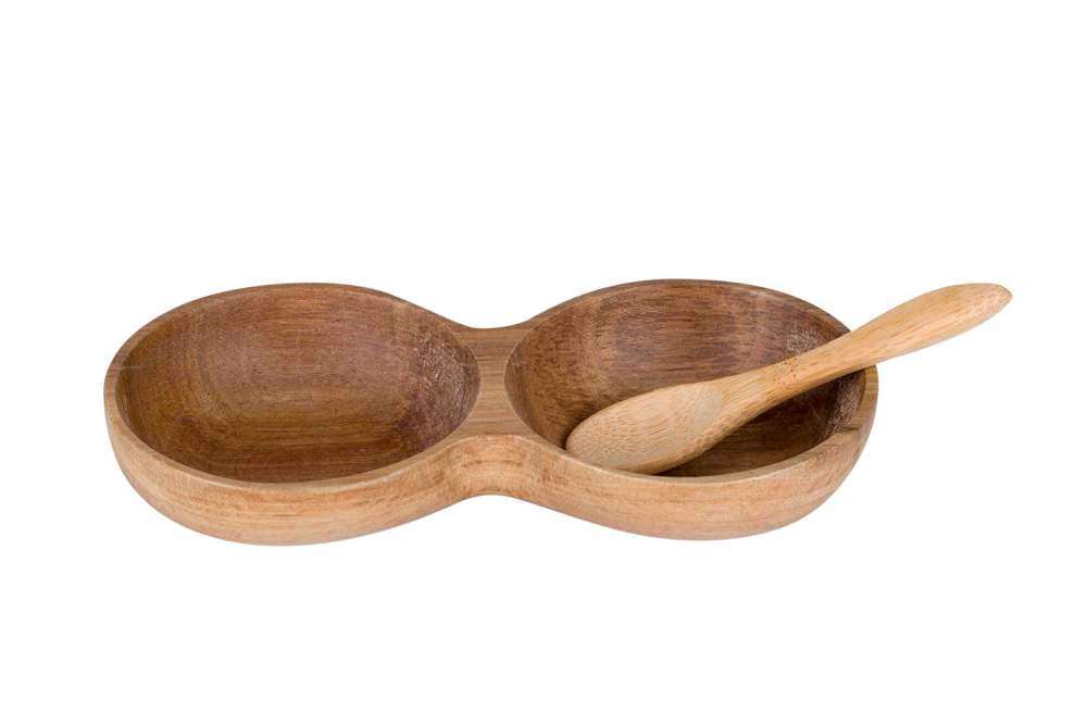 Блюдо двойное с ложкой Cosy&Trendy Acacia 15X7,5XH3,5 см 2689315 - Фото 1