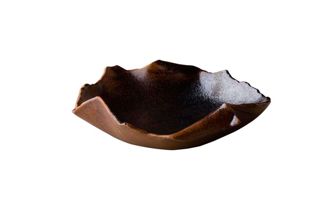 Салатник, тарілка Studio Raw Leaf 30X28.5Xh8 см gold-brown - RD19123 - Фото 1