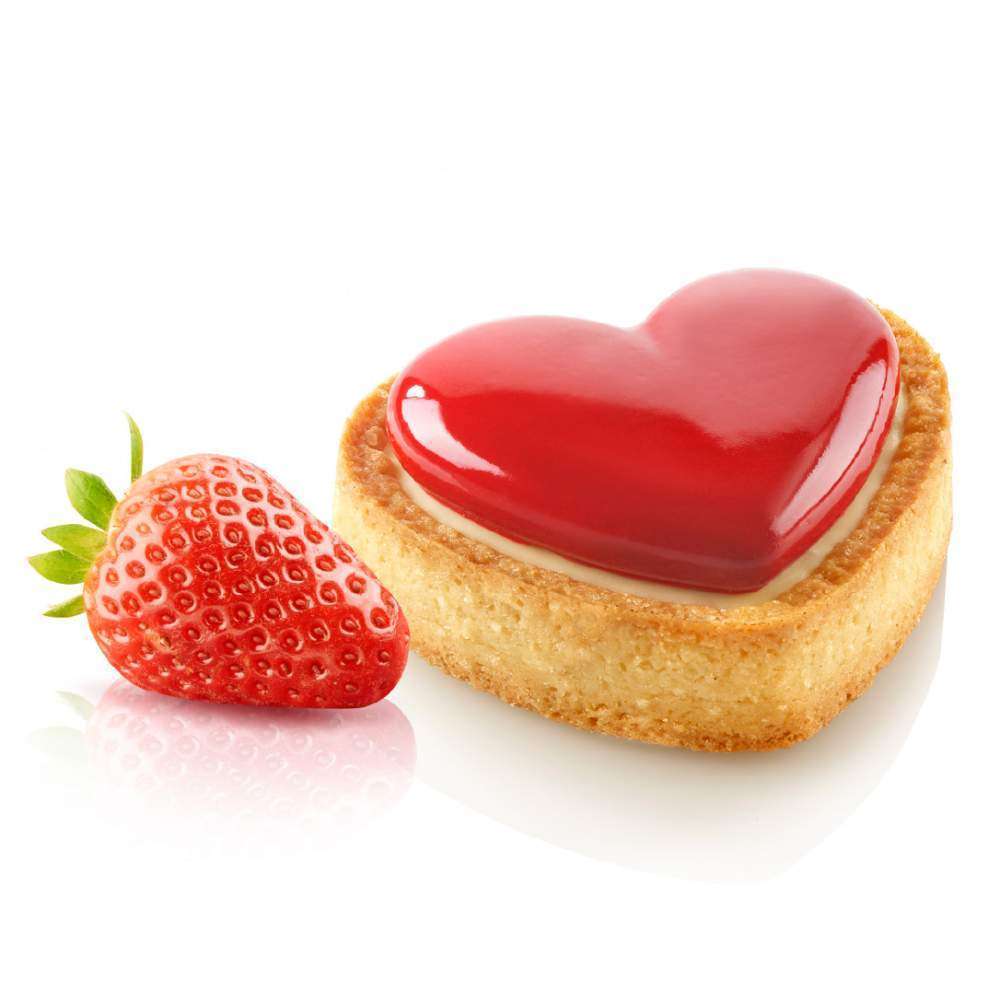 Форма для тартів AMORE 30 мл Silikomart - KIT TARTE RING AMORE 80x70 MM - Фото 1