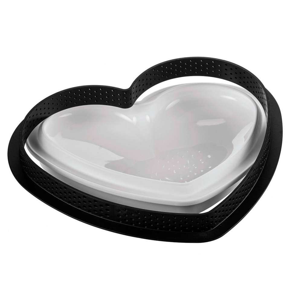 Форма для тартов AMORE 460 мл Silikomart KIT TARTE RING AMORE 205x190 MM - Фото 2