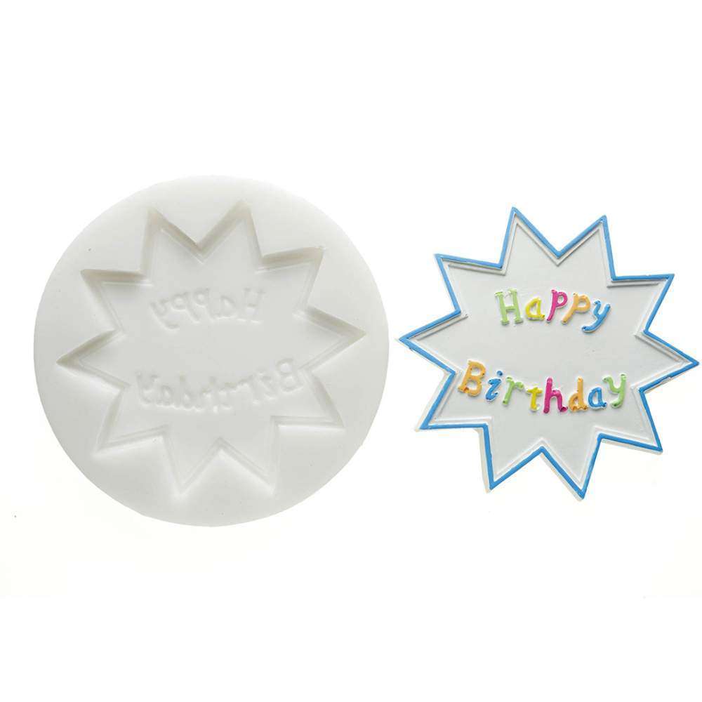 Силіконова форма для декору HAPPY BIRTHDAY Silikomart - SLK038