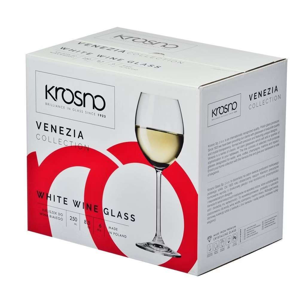 Бокал для белого вина Krosno Venezia 250 мл 5900345788319 - Фото 2