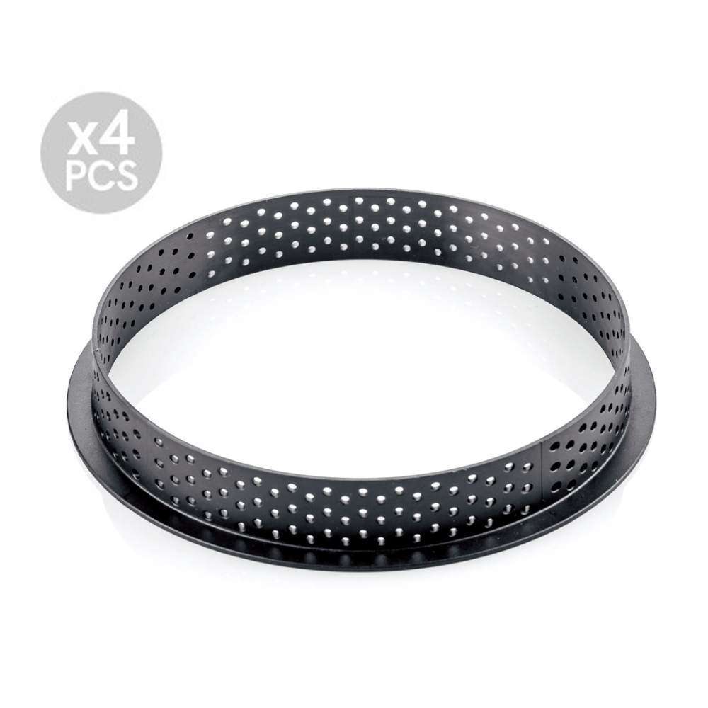 Набір форм для тарталеток 4 шт (d 120 мм) Silikomart - TARTE RING ROUND D120 H20 MM - Фото 1