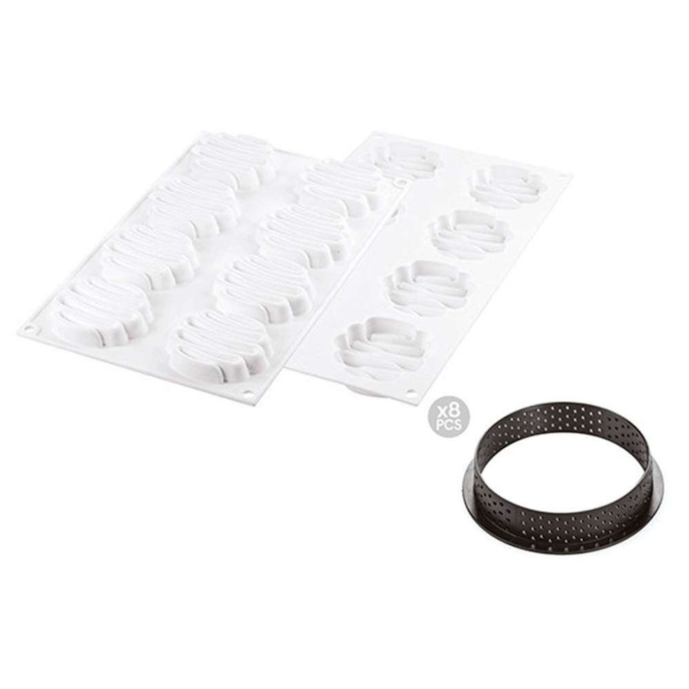 Набор форм для тартов HONORE Silikomart KIT TARTE RING HONORE D80 MM - Фото 1