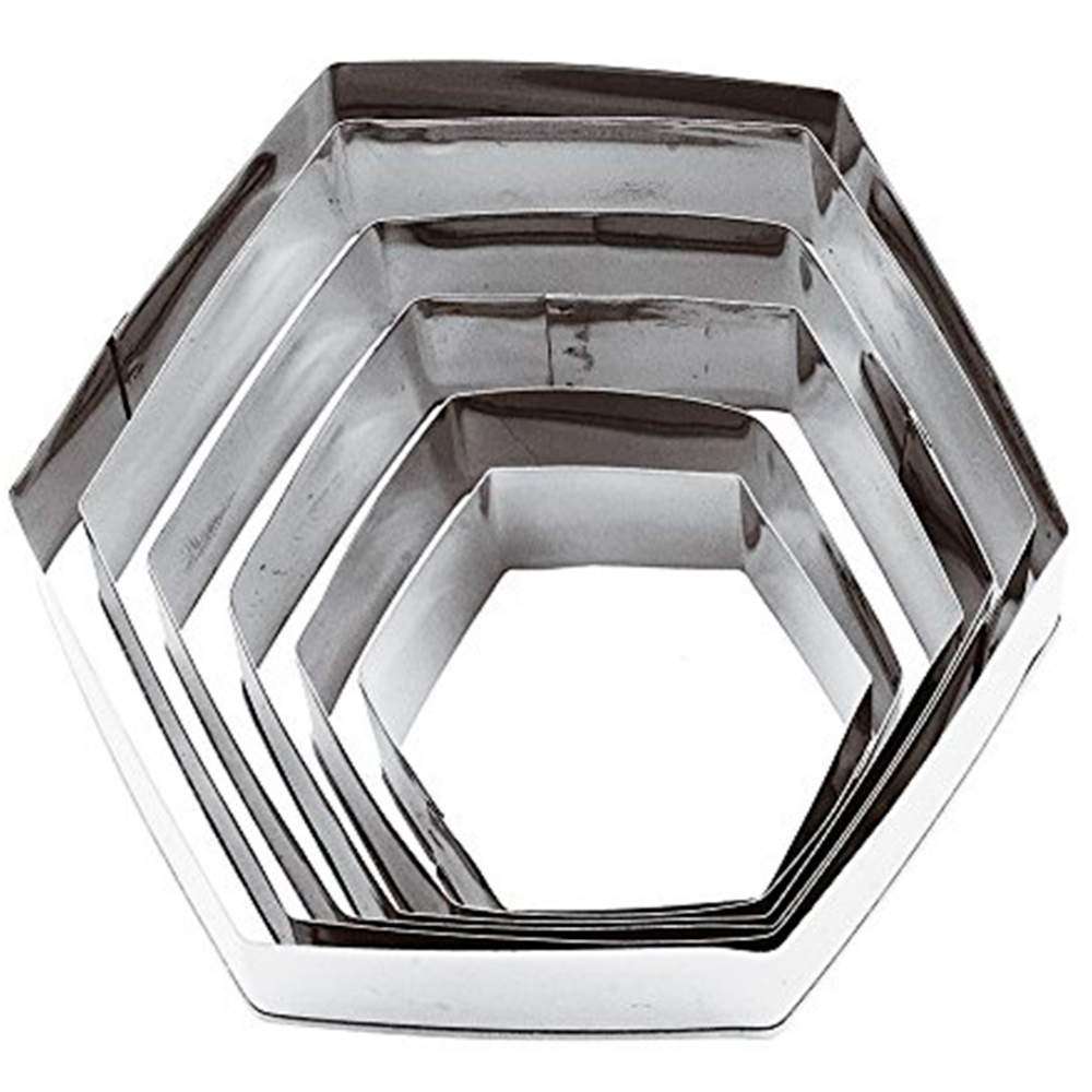 Набор вырубок для теста ШЕСТИУГОЛЬНИК 6 шт Paderno 47314-10 - Фото 1