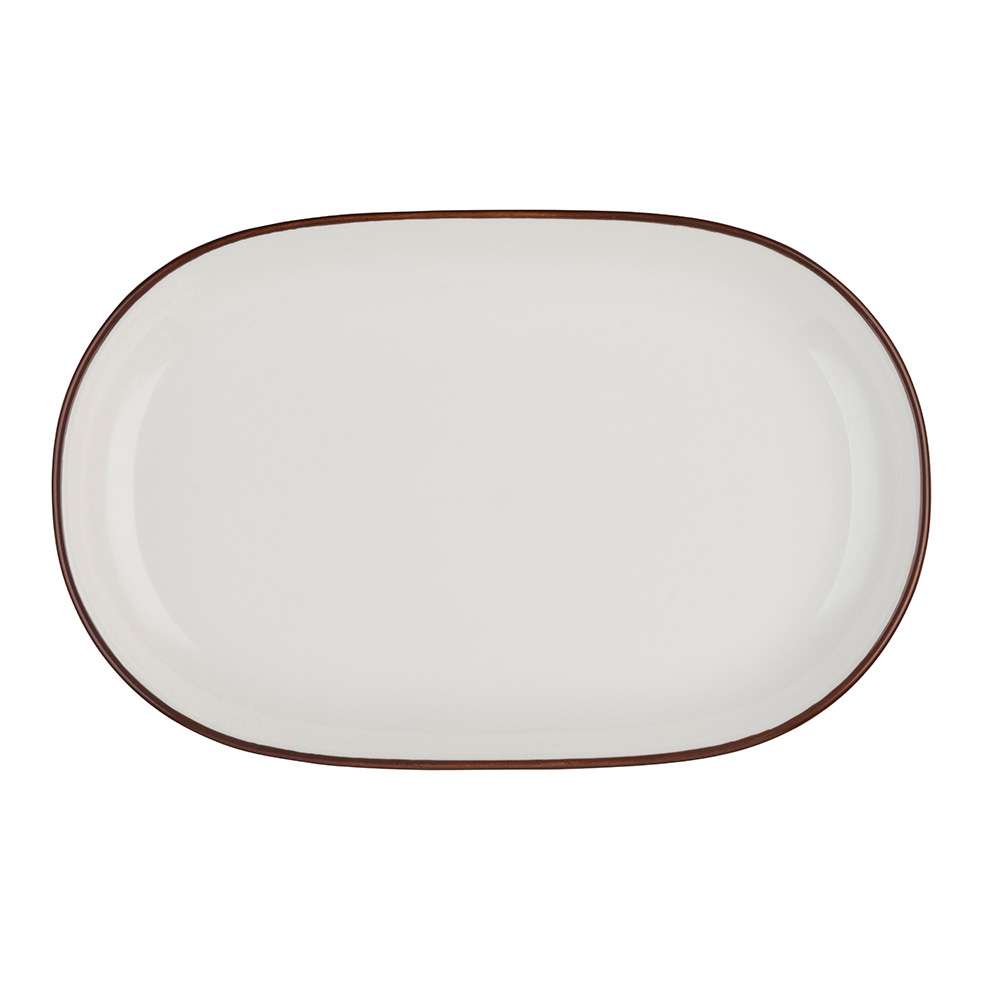 Тарелка овальная ID Fine Modest Brown 23X15 см 18001-143023